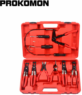 9pcs Hose Clamp Pliers Flexible Wire Long Reach Plier Fuel Oil Water Hose Remove