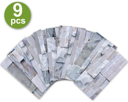 9Pcs Mozaïek Steen Bakstenen Zelfklevende Badkamer Keuken Wandtegel Sticker Floor Stickers Imitatie Wandtegel Stickers Decoratie