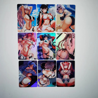 9pcs/set ACG Beauty Collection Azur Lane Swimsuit Bikini Sexy Girls Hobby Collectibles Game Anime Collection Cards