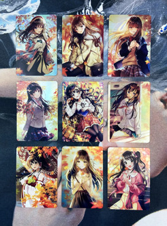 9pcs/set ACG Girl Series Autumn Maple Girl Sexy Girls Hobby Collectibles Game Anime Collection Cards