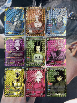 9pcs/set Dragon Ball Super American Edition No.1 Signature Card Super Saiyan Goku Vegeta Game Anime Collection Cards