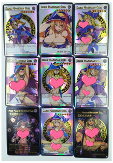 9pcs/set Sexy Black Magician Girl Yu Gi Oh Sexy Girls Toys Hobbies Hobby Collectibles Game Anime Collection Cards