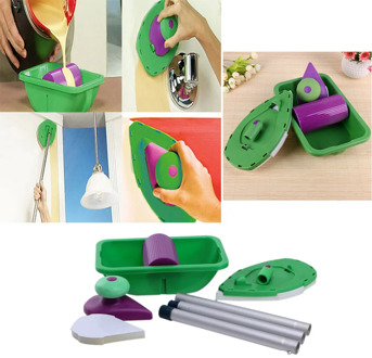 9pcs sponge Point And Paint Roller and Tray Set Household Painting Brush Decorative Tool Home Painting Brush Wall Decor Tool
