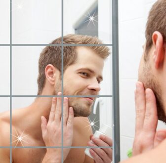 9Pcs Squre Spiegel Tegel Muurstickers Mozaïek Kamer Make Decor 3D Lijm Zelfklevende Tegels 3D Spiegel Muurstickers