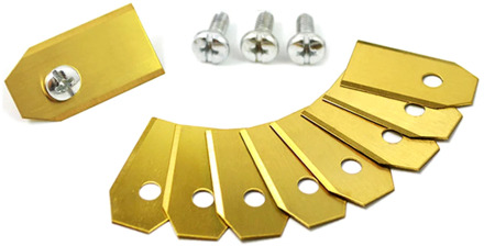 9pcs Stainless Steel Robotic Mower Blades With Screws Compatible For Husqvarna Automower/Gardena Robotic Mower Replacement Piece