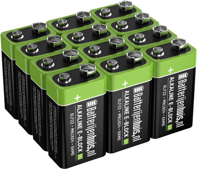 9V Alkaline Batterijen 12x