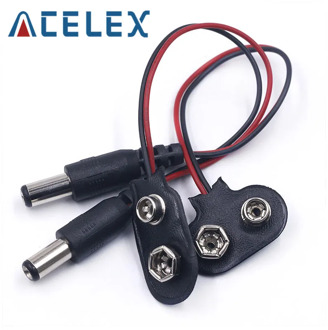 9V DC Battery Power Cable Plug Clip Barrel Jack Connector for Arduino DIY I T type