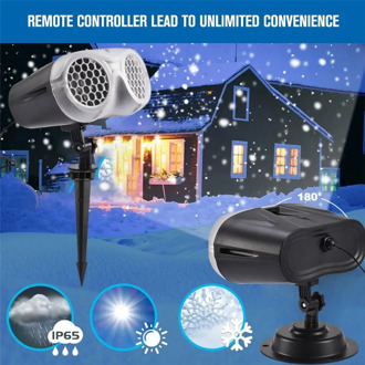 9W Christmas Snowflake Projection Lamp Light Waterproof Remote Control Snowflake Projection Lamp For Indoor Outdoor Decoration
