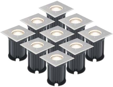 9x - LED Grondspots Wit IP65