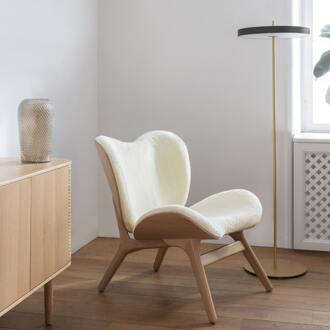 A Conversation Piece naturel houten fauteuil Teddy White Wit