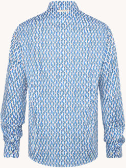 A FISH NAMED FRED Overhemd Boat Cobalt  XL Blauw