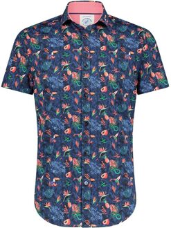 A FISH NAMED FRED Overhemd SS Jungle Navy   2XL