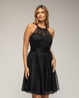 A-lijn midi-jurk Zwart