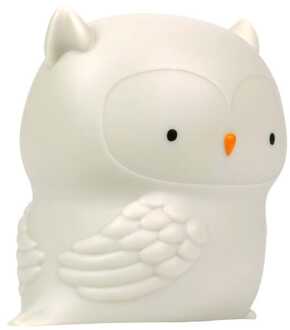 A Little Lovely Company Nachtlamp Owl Led Junior 11,8 Cm Pvc Wit