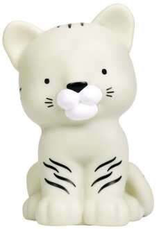 A Little Lovely Company Nachtlamp Tiger Led Junior 11,8 Cm Pvc Wit