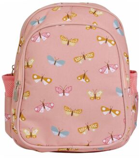 A Little Lovely Company Noa Backpack butterflies schooltas kind Roze - H 32 x B 27 x D 19 cm