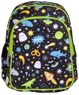 A Little Lovely Company Noa Backpack galaxy schooltas kind Zwart - H 32 x B 27 x D 19 cm