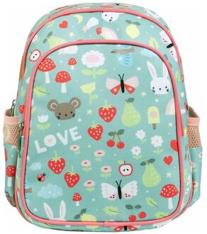 A Little Lovely Company Noa Backpack joy schooltas kind Blauw - H 32 x B 27 x D 19 cm