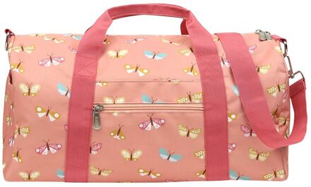 A Little Lovely Company Sam Weekendbag butterflies handbagage Roze - H 25 x B 46 x D 22,5 cm