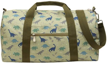 A Little Lovely Company Sam Weekendbag dinosaurs handbagage Groen - H 25 x B 46 x D 22,5 cm