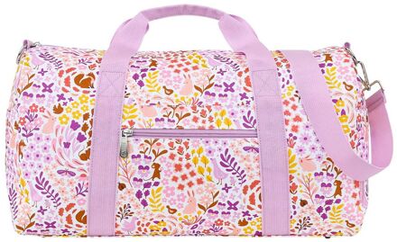 A Little Lovely Company Sam Weekendbag flower garden handbagage Roze - H 25 x B 46 x D 22,5 cm