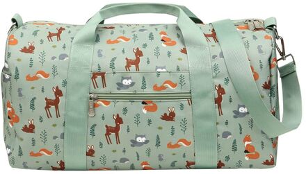 A Little Lovely Company Sam Weekendbag forest friends handbagage Groen - H 25 x B 46 x D 22,5 cm