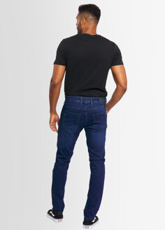 A. Salvarini Heren Jeans Slim Fit Stretch Denim 5-Pocket – Donkerblauw - 30W/32L