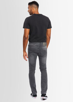 A. Salvarini Heren Jeans Slim Fit Stretch Denim 5-Pocket – Donkergrijs