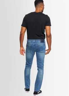 A. Salvarini Heren Jeans Slim Fit Stretch Denim 5-Pocket – Lichtblauw - 32W/30L