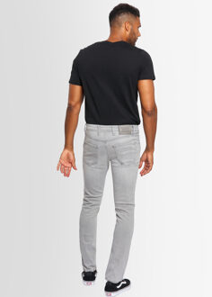 A. Salvarini Heren Jeans Slim Fit Stretch Denim 5-Pocket – Lichtgrijs - 32W/30L