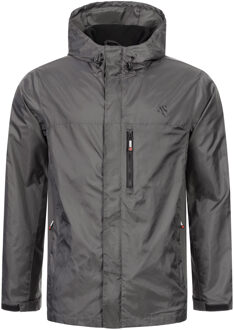 A. Salvarini heren regenjas AS-323 waterdicht & lichtgewicht met capuchon - maat Grijs