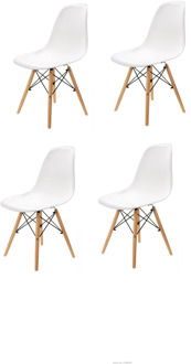 A set of 4 modern dining chairs with Scandinavian design and medieval style,with solid wood feet, suitable for dinning room