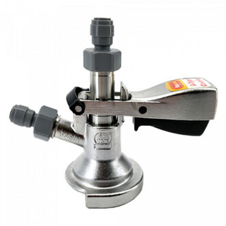 A-Type Keg Coupler - rvs - inclusief 2 Duotight-koppelingen