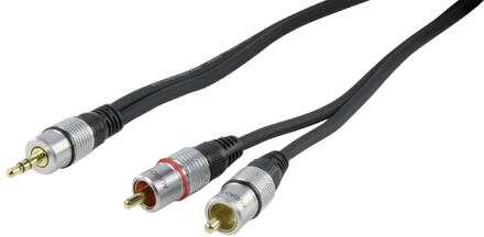 A/V Cable 10m audio kabel 3.5mm RCA Zwart