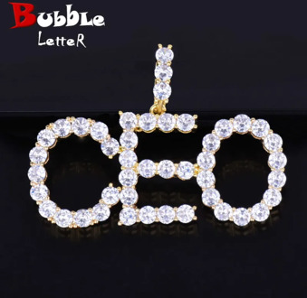 A-Z Custom Name Tennis Chain Letters Necklaces & Pendant Charm Men's Zircon Hip Hop Jewelry With 4MM Tennis Chain