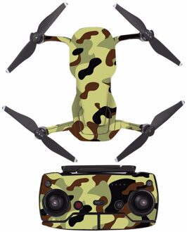 [A0030] Camouflage Waterdichte Pvc Sticker Skin Sticker Voor Dji Mavic Air Drone Body Bescherming Film + Remote Controllers cover