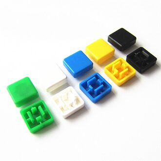 A14 Korte Voeten Vierkante Switch Knop Cap Match Met 10*10Mm Schakelaar Cover (10 Stks/partij) geel x 10stk