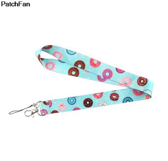 A2431 Patchfan Dessert Donut Tag Strap Hals Lanyards Voor Veiligheid Breakaway Voor Mobiele Telefoon Usb Id Badge Houder Key
