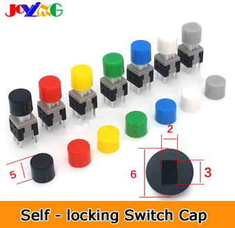 A28 Self-locking Switch Cap Size 6*5mm Key Cover Suit for 5.8/7/8/8.5 Self-locking Switch Keys Rectangle Hole 3x2mm (10pcs/lot)