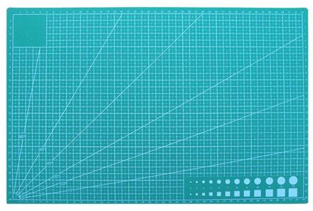 A3/A4/A5 Pvc Dubbele Side Self-Healing Non Slip Diy Snijplank Patchwork Mat Snijden Pad splicing Handmatige Diy Heerser Gereedschappen Board A3 groen