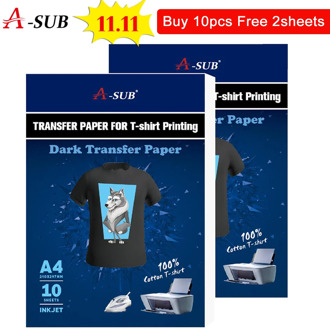 A3/A4 T shirt Transfer paper for dark color100% Cotton Fabrics Cloth inkjet Printing Design