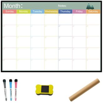 A3 Magnetische Maandelijkse Planner Whiteboard Magneet Flexibele Wekelijkse Bericht Tekening Koelkast Bulletin