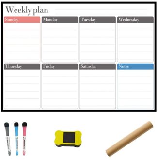 A3 Magnetische Wekelijkse Planner Whiteboard Magneet Dagelijks Bericht Tekening Koelkast Bulletin Notities