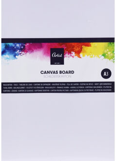 A3 schildersdoek/schilderskarton canvas - 40 x 30 cm Wit