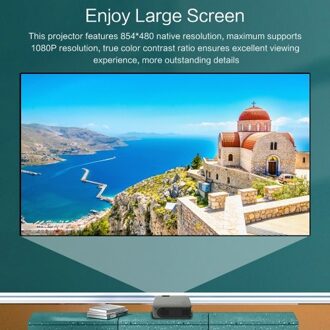 A30 Portable LCD Projector Max Support 1080P Resolution Compact Size for Home Office Home Theater EU Plug(Same Screen Version)