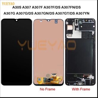 A30S Display Voor Samsung Galaxy A30S A307F A307 A307FN Lcd Touch Screen Digitizer Beeldscherm Onderdelen A307 Lcd NoFrame zwart