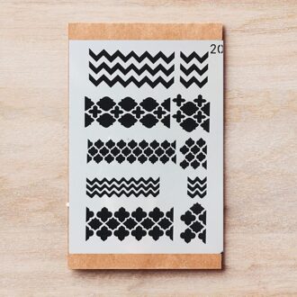 A4 29*21Cm Golvend Clover Rand Lijn Pijl Diy Gelaagdheid Stencils Schilderij Plakboek Kleuring Embossing Album Decoratieve Template