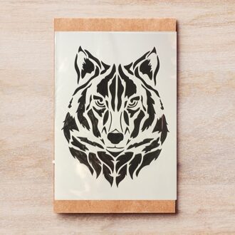 A4 29*21Cm Wolf Diy Gelaagdheid Stencils Muur Schilderen Plakboek Kleuring Embossing Album Decoratieve Template