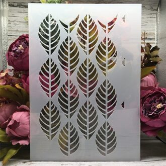 A4 29Cm Brede Bladeren Textuur Diy Gelaagdheid Stencils Muur Schilderen Plakboek Kleuring Embossing Album Decoratieve Template