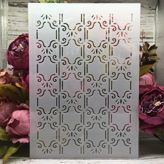 A4 29Cm Geometrie Dunne Lijn Diy Gelaagdheid Stencils Muur Schilderen Plakboek Kleuring Embossing Album Decoratieve Template